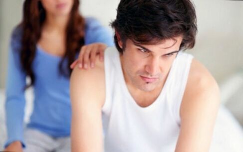 Violation of the erectile function in a man with prostatitis